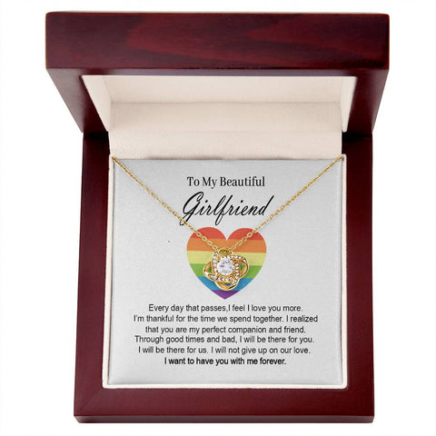 Lgbtq Necklace for Girlfriend - I Want to Have You With Me Forever