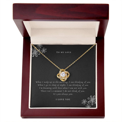 To My Love/girlfriend/fiancé/soulmate/wife Love Knot Necklace