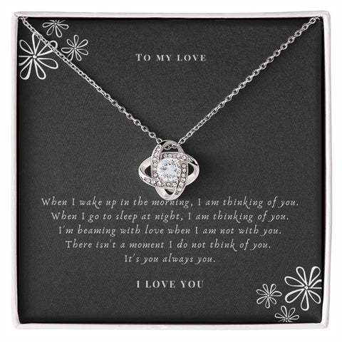 To My Love/girlfriend/fiancé/soulmate/wife Love Knot Necklace