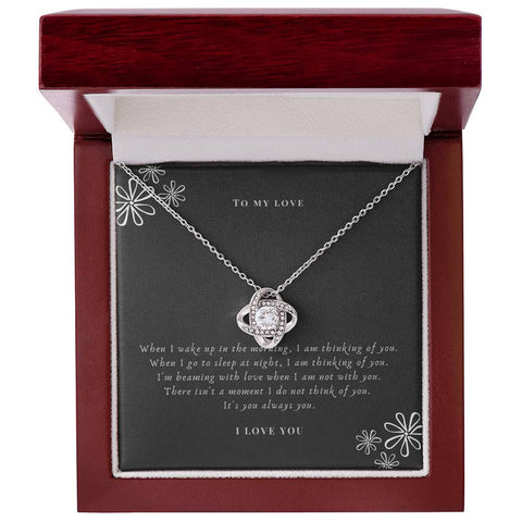 To My Love/girlfriend/fiancé/soulmate/wife Love Knot Necklace