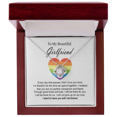Lgbtq Necklace for Girlfriend - I Want to Have You With Me Forever