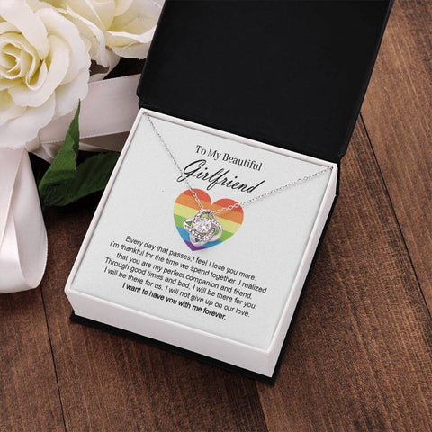 Lgbtq Necklace for Girlfriend - I Want to Have You With Me Forever