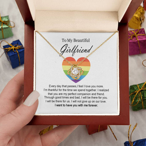 Lgbtq Necklace for Girlfriend - I Want to Have You With Me Forever