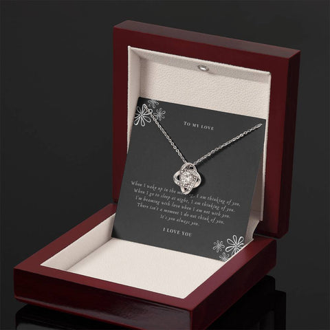 To My Love/girlfriend/fiancé/soulmate/wife Love Knot Necklace