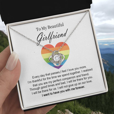 Lgbtq Necklace for Girlfriend - I Want to Have You With Me Forever