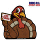 *NEW* Give Thanks Turkey *RIDE A LONG* Perforated Decal