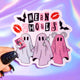 Mean Ghouls Funny Glitter Halloween Sticker