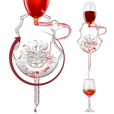 Wine Glass Wheel Decanting & Aerator Set