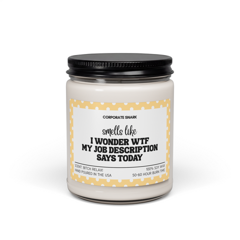 Smells Like I Wonder What My Job Description Says Today Candle