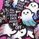 Your Face Pisses Me Off Sticker | Funny Ghost Glitter Vinyl Sticker