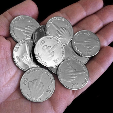 "Zero Fucks Given" Coin (10 - pack)