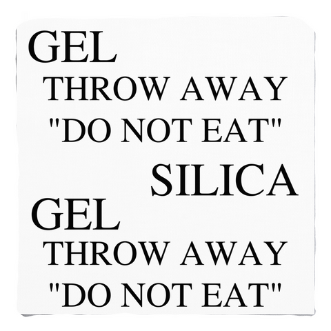 DESICCANT SILICA GEL THROW AWAY DO NOT EAT SHIRT Throw Pillow by  sterlingjones521