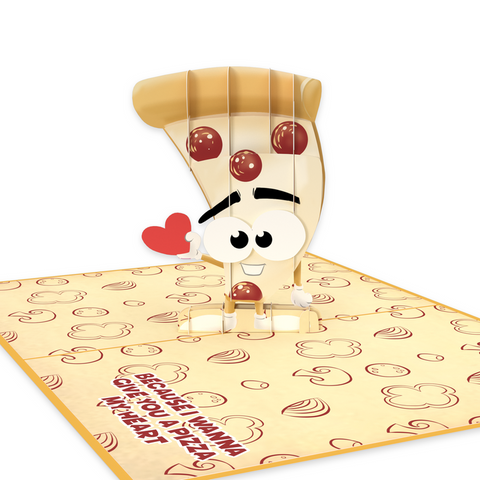 Pizza Lover Funny 3D Greeting Card