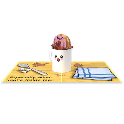 Coffee and Donuts Inappropriate 3D Card