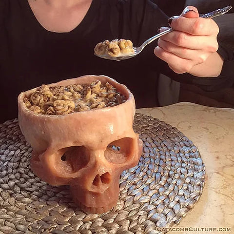 Human Skull Bowl