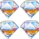 Diamond Decanter with 4 Diamond Glasses