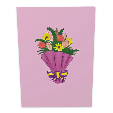 Bouquet of Clits Inappropriate 3D Card