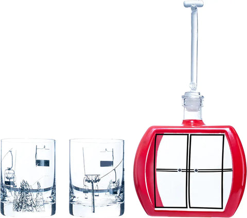 Gondola Decanter with 2 Chairlift Glasses