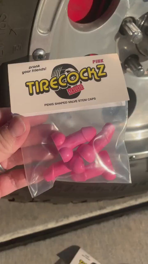 Tirecockz Prank Penis Shaped Valve Stem Cap - 4 Pack