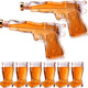 Pistol Whiskey Gun Decanter & Boots Shot Glasses Set