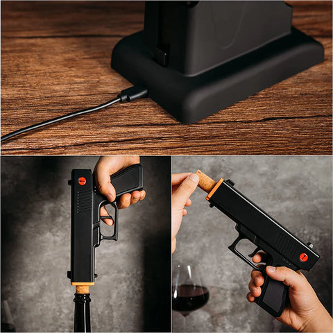 Electric Gun Wine Corkscrew Bottle Opener