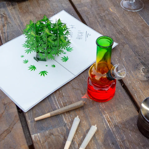 Pot Plant 3D Drugs Themed Card