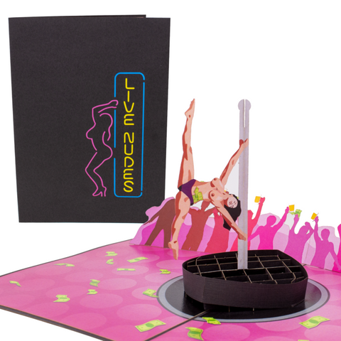 Make It Rain Inappropriate 3D Stripper Greeting Card