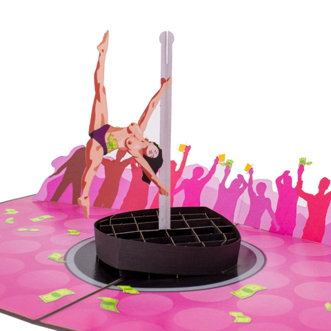 Make It Rain Inappropriate 3D Stripper Greeting Card