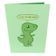 T-Rex Loves You This Much Inappropriate 3D Greeting Card