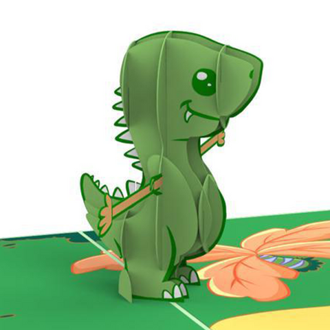 T-Rex Loves You This Much Inappropriate 3D Greeting Card