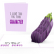 Naughty Eggplant Inappropriate 3D Greeting Card