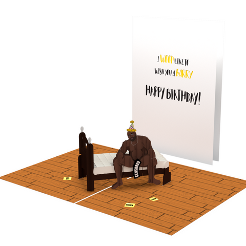 Barry Happy Birthday Inappropriate 3D Greeting Card