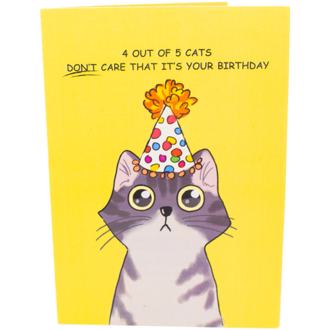Purrfect Birthday Funny 3D Cat Greeting Card