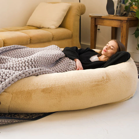 The Plufl: The World's First Human Dog Bed