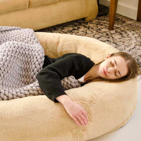 The Plufl: The World's First Human Dog Bed