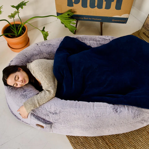 The Plufl: The World's First Human Dog Bed