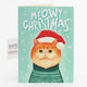 Meowy Christmas Endless Prank Holiday Card with Glitter
