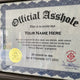 Official Asshole Certificate