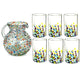 Hand Blown Mexican Drinking Glasses and Pitcher