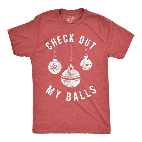 Check Out My Balls Men's Christmas Shirt