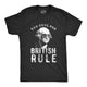 Too Cool For British Rule 4th Of July Shirt