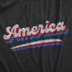 America Retro Glitter 4th Of July Women's Shirt