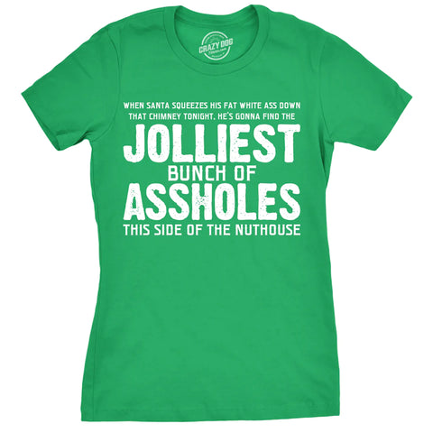 Jolliest Bunch Of Assholes Women's Christmas Shirt