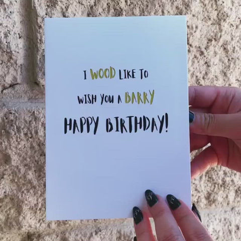 Barry Happy Birthday Inappropriate 3D Greeting Card