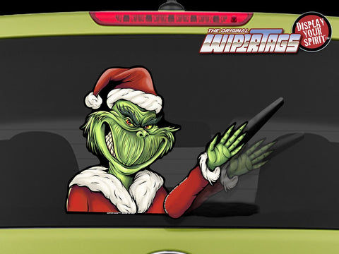 Grim Santa Waving WiperTags
