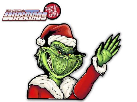 Grim Santa Waving WiperTags