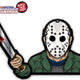 Masked Machete Killer Wiper Blade Decal