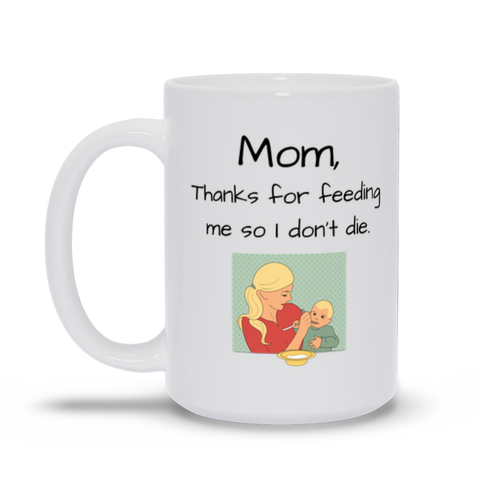 Mom, Thanks For Feeding Me Mother's Day Mug