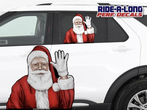 Real Santa Claus Ride a Long Perforated Decal